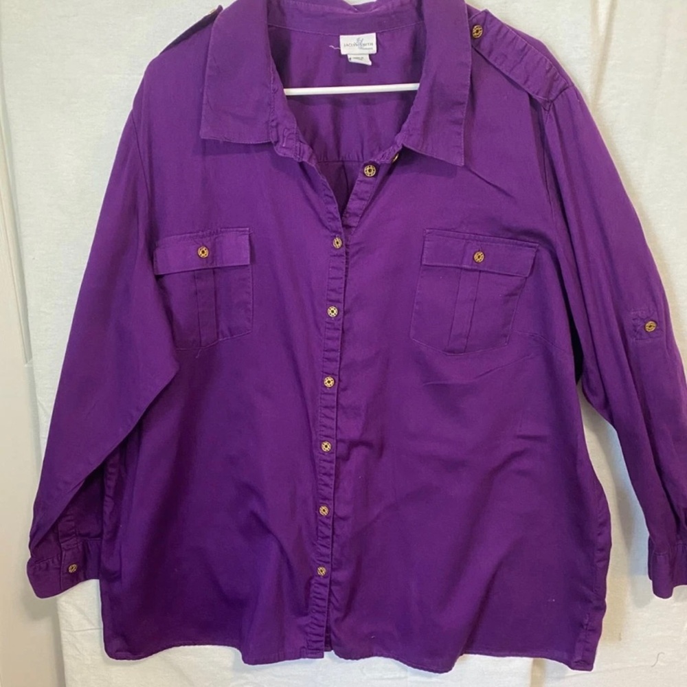 Jaclyn Smith Purple Women's Blouse